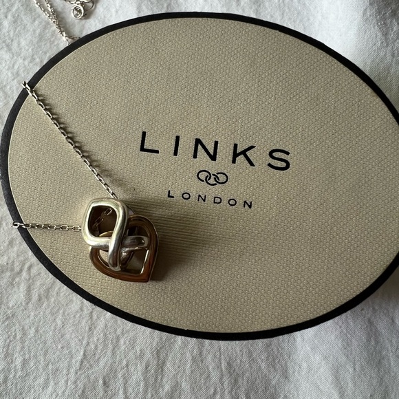 Authentic Link of London Gold and Silver heart necklace - Picture 1 of 5